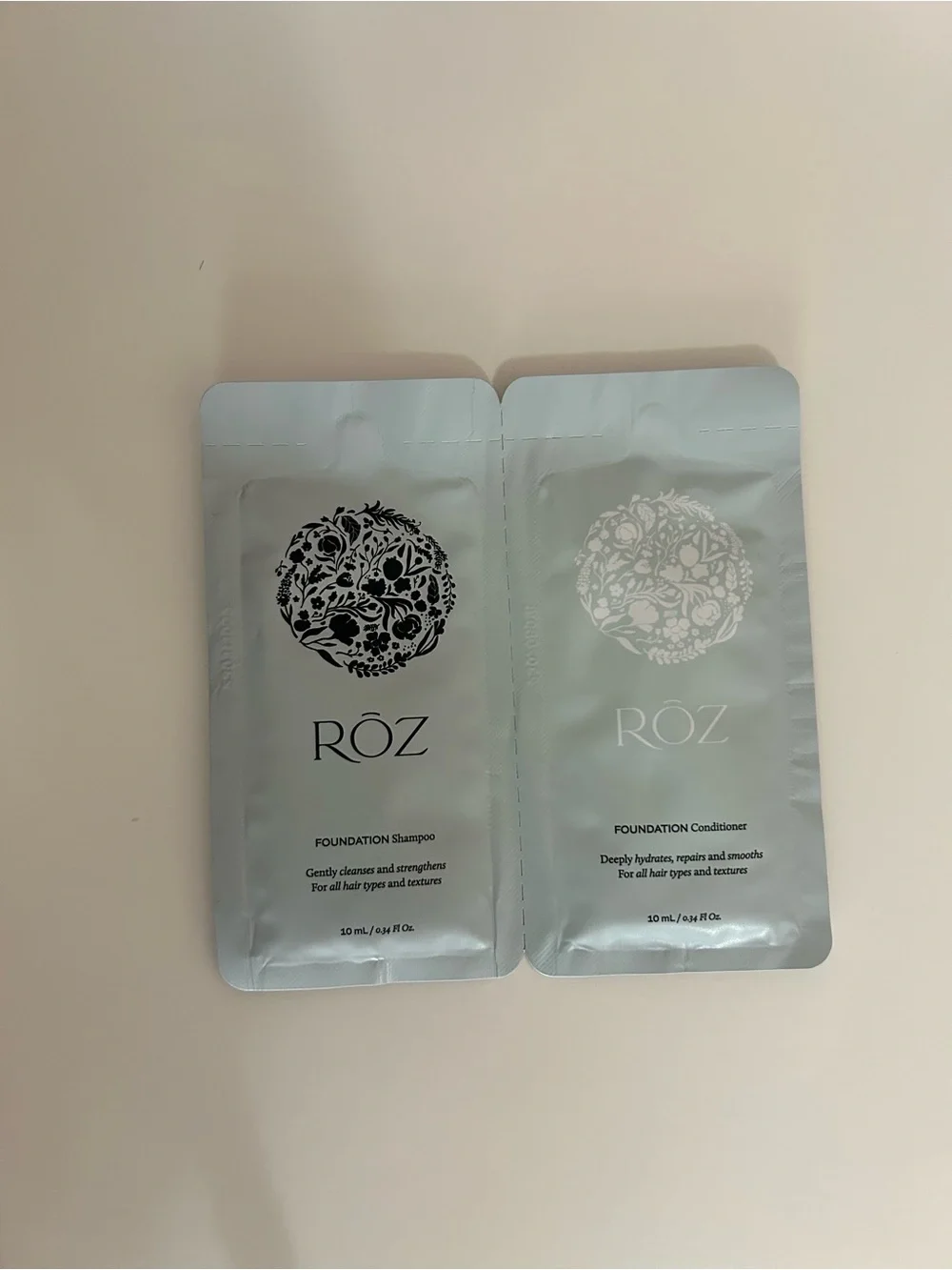 ROZ Foundation Shampoo & Conditioner Sachets - .34 Oz each